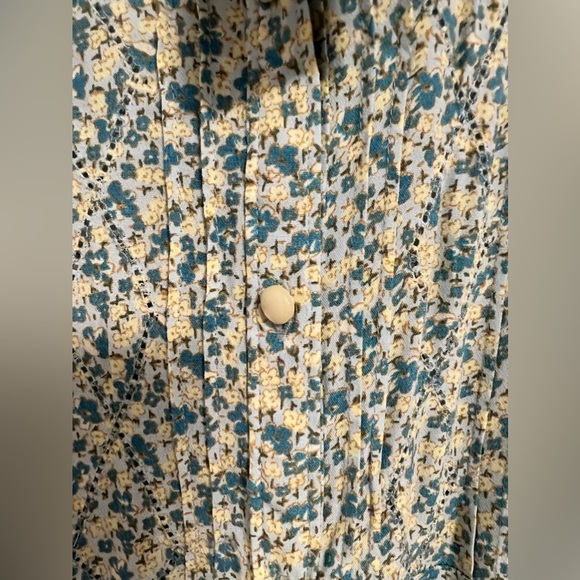 NWT Gap Kids short sleeve, button front, floral dress XXL - Picture 5 of 9